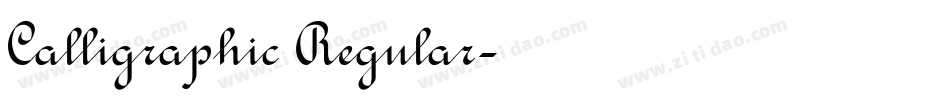 Calligraphic Regular字体转换